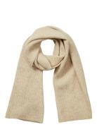 Slfmaline Lano Knit Scarf Noos Beige Selected