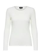 Slfanna Ls Crew Neck Tee S Noos White Selected