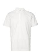 Slhfave Zip Ss Polo Noos White Selected