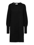 Slflulu Ls Knit Dress O-Neck Black Selected