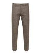 Slhslim-Oasis Linen Trs Noos Brown Selected