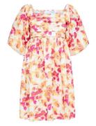 Slfdorita 2/4 Aop Short Dress B Orange Selected