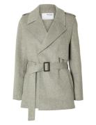 Slfnew Tana Short Handmade Jacket B Grey Selected