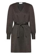 Slfagnethe Glitter Short Jaquard Dress Black Selected