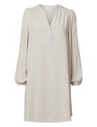 Slfviva Ls Short V-Neck Dress Noos Cream Selected