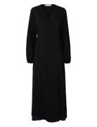 Slflucia-Susie Ls Ankle Wrap Dress B Black Selected