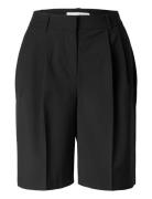 Slfabbi Ls Hw Bermuda Shorts Black Selected