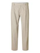 Slhrelaxed-Malik Sun Pinstriped Trs Beige Selected