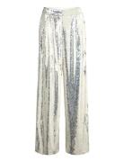 Mid Waist Wide Leg Pants Silver ROTATE Birger Christensen