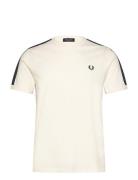 Contrast Tape Ringer Tee Cream Fred Perry