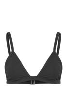 Ribbed V-Neck Bikini Top Black Weekday
