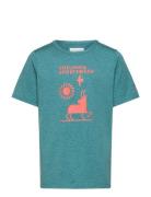 Tech Trail Short Sleeve Graphic Shirt Blue Columbia Sportswear