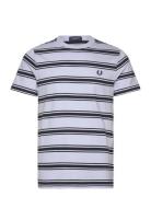 Fine Stripe T-Shirt Blue Fred Perry
