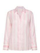 Striped Cotton Shirt Pink Mango