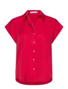 Lyocell Sleeveless Shirt Red Mango