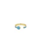 Rainbow Dot Ring Blue Design Letters