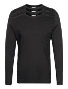 3Pk Basic Tee L/S Black Lindbergh