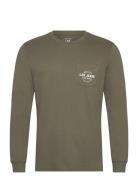 Ls Pocket Logo Tee Khaki Lee Jeans