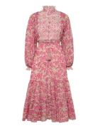 Cotton Slub Midi Dress Pink By Ti Mo