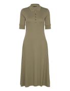 Cotton-Blend Polo Dress Green Lauren Ralph Lauren