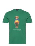 Custom Slim Fit Polo Bear Jersey T-Shirt Green Polo Ralph Lauren