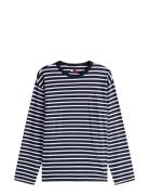 Tjm Reg Sflag Breton Stripe Ls Navy Tommy Jeans