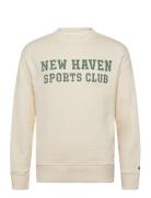 Graphic C-Neck Cream GANT