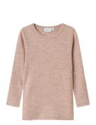 Nmnwax Wool Rib Ls Top Noos Pink Name It