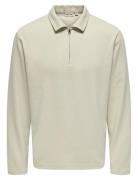Onsnewkodyl Reg Half Zip Polo Sweat Vd Cream ONLY & SONS