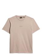Micro Logo T Shirt Beige Superdry