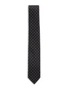 Tie With Pattern 7 Cm Navy Lindbergh Black
