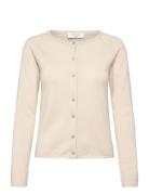 Rwlaica Ls O-Neck Raglan Cardigan Cream Rosemunde