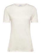 Rwamina Ss Regular T-Shirt Cream Rosemunde