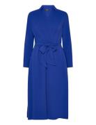 Long-Sleeve Georgette Midi Dress Blue Lauren Ralph Lauren