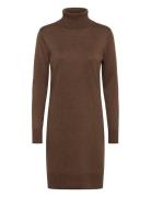 U6801, Milasz Rollneck Dress Brown Saint Tropez