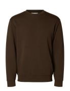 Slhemanuel Soft Crew Neck Sweat Noos Brown Selected