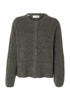 Slflulu New Ls Knit Cardigan Noos Grey Selected