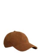 Th Flag 6 Panel Cord Cap Brown Tommy Hilfiger