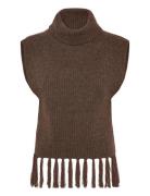 Vizariah High Neck Poncho/Ka Brown Vila