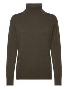 Rwlaica Cashmere Ls Roll Neck Green Rosemunde