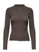 Onlemma L/S High Neck Top Noos Jrs Brown ONLY