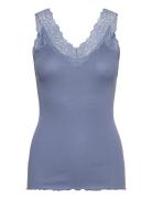 Rwbernadine Organic Cotton Sl Lace Blue Rosemunde