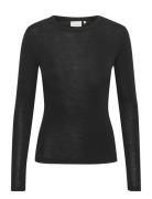 Niniagz Ls Wool Roundneck Noos Black Gestuz
