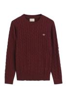 Cotton Cable C-Neck Red GANT