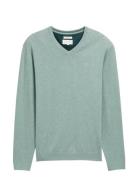 Basic V-Neck Knit Blue Tom Tailor