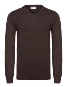Ecovero V-Neck L/S Knit Brown Lindbergh