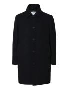 Slharchive Wool Blend Car Coat Black Selected
