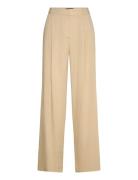 Wide Leg Pleated Trousers Beige Mango