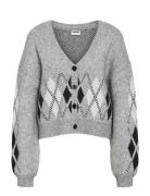 Nmnara L/S V-Neck Knit Cardigan Fwd Dd Grey NOISY MAY