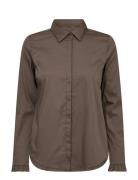 Mattie Flip Shirt Brown MOS MOSH